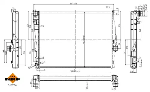 воден радиатор NRF 51577A