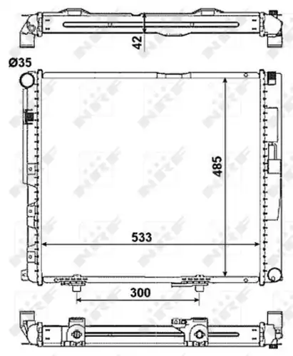 воден радиатор NRF 516572