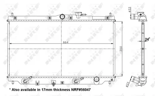 воден радиатор NRF 517722