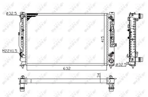 воден радиатор NRF 519504A