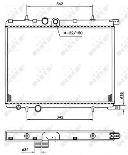 воден радиатор NRF 519524