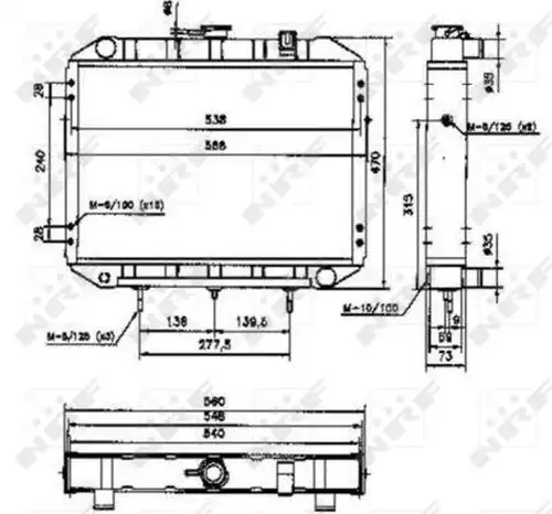 воден радиатор NRF 52047