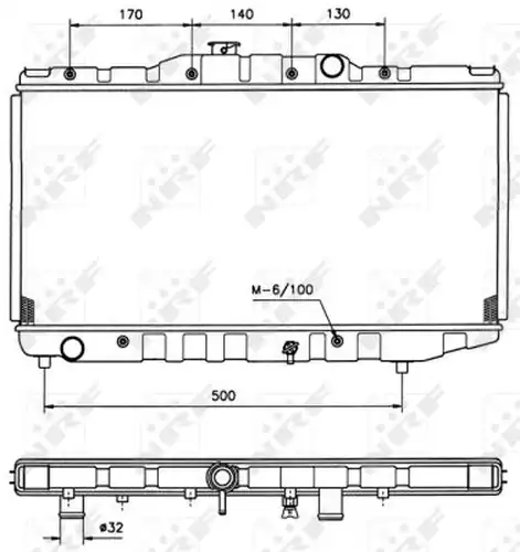 воден радиатор NRF 526711