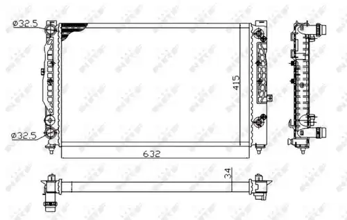 воден радиатор NRF 529504A