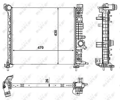 воден радиатор NRF 53008