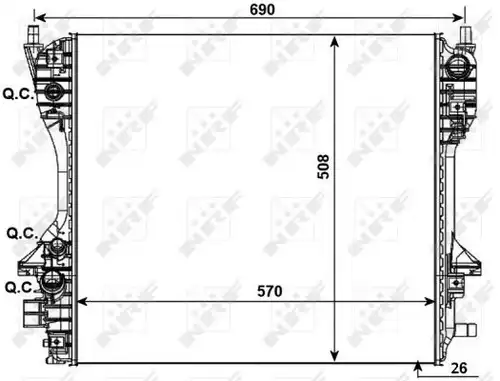 воден радиатор NRF 53012