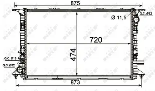 воден радиатор NRF 53013