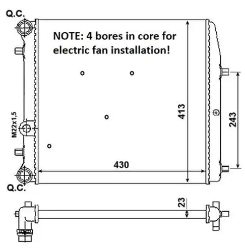 воден радиатор NRF 53021A