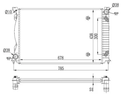 воден радиатор NRF 53023