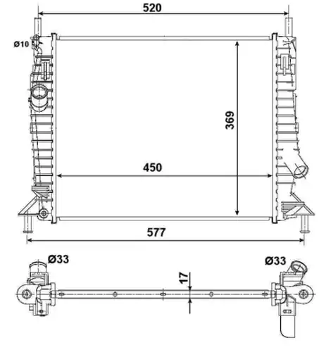 воден радиатор NRF 53028