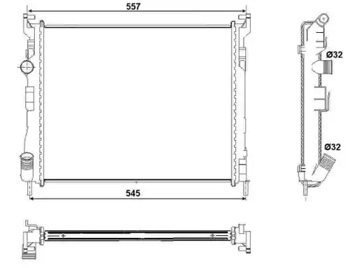 воден радиатор NRF 53032