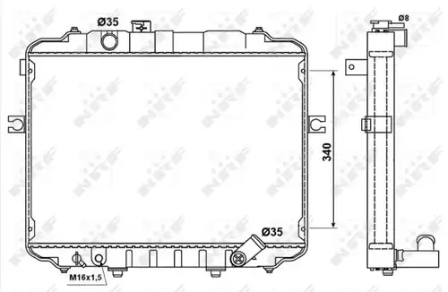 воден радиатор NRF 53034