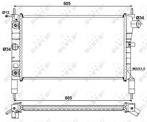 воден радиатор NRF 53036