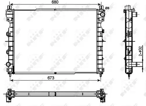 воден радиатор NRF 53096