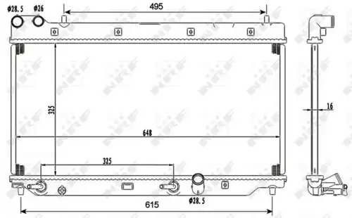 воден радиатор NRF 53110