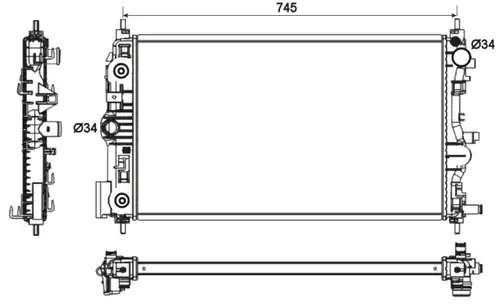 воден радиатор NRF 53131