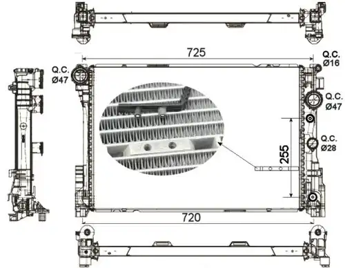 воден радиатор NRF 53141