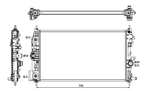 воден радиатор NRF 53143