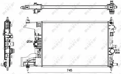 воден радиатор NRF 53148