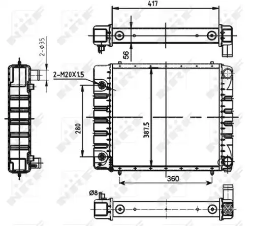 воден радиатор NRF 53149