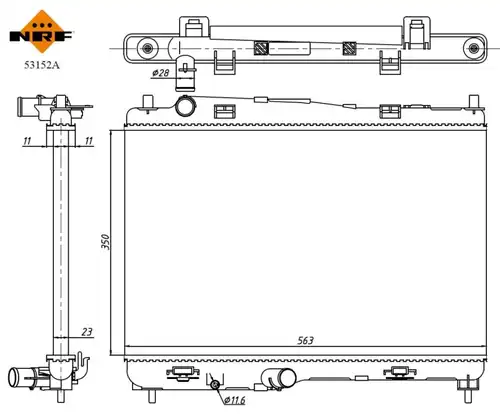 воден радиатор NRF 53152A