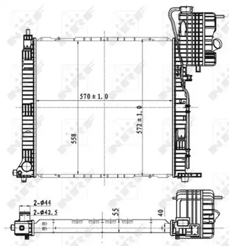 воден радиатор NRF 53176