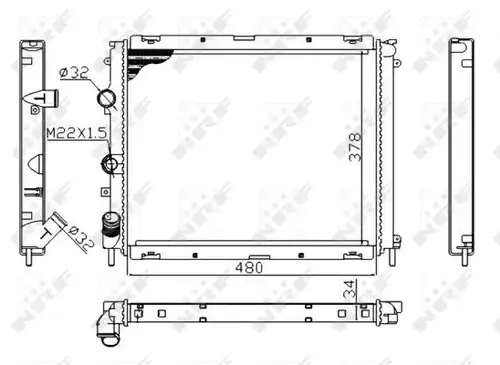 воден радиатор NRF 53209A