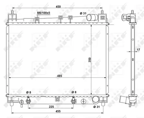 воден радиатор NRF 53212