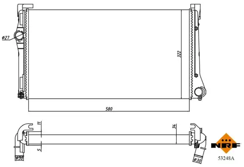 воден радиатор NRF 53248A