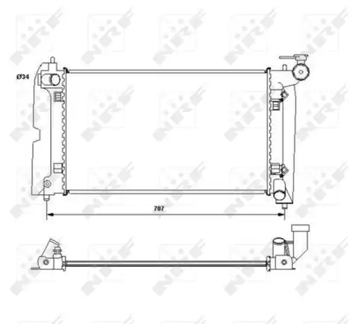 воден радиатор NRF 53396