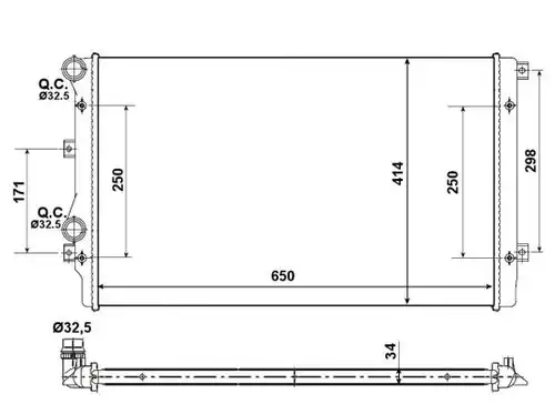 воден радиатор NRF 53406A