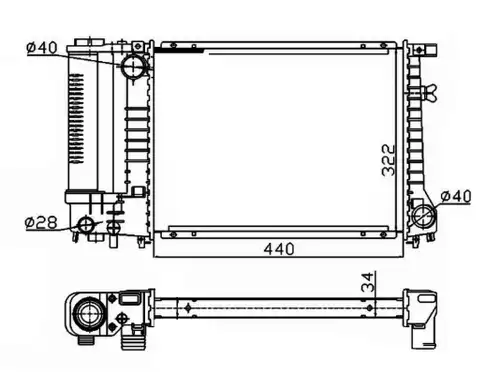 воден радиатор NRF 53426A