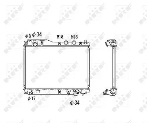 воден радиатор NRF 53461