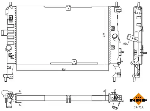 воден радиатор NRF 53475A