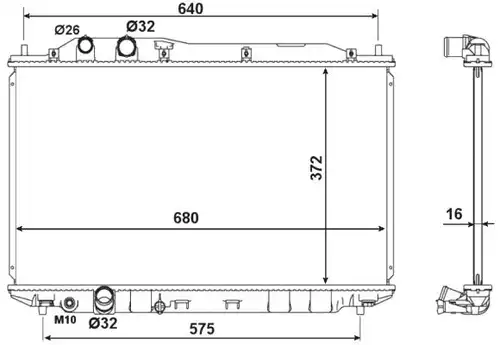 воден радиатор NRF 53534