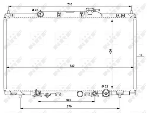 воден радиатор NRF 53574