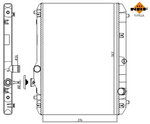 воден радиатор NRF 53582A