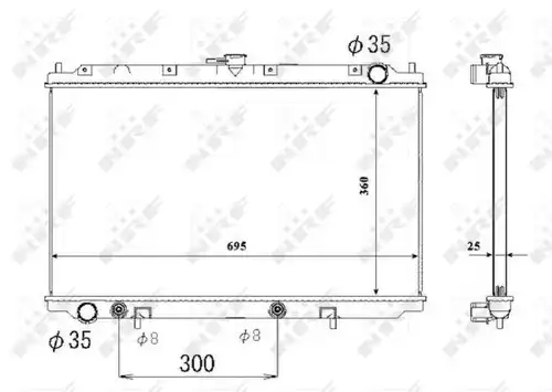 воден радиатор NRF 53695