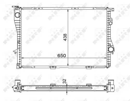 воден радиатор NRF 53722