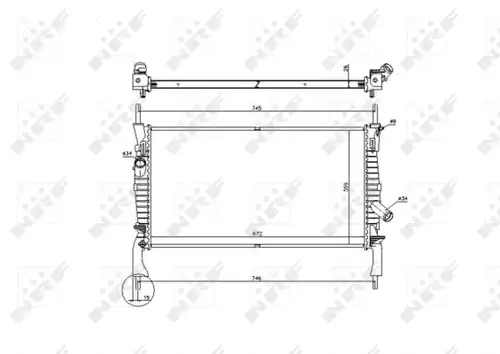 воден радиатор NRF 53742