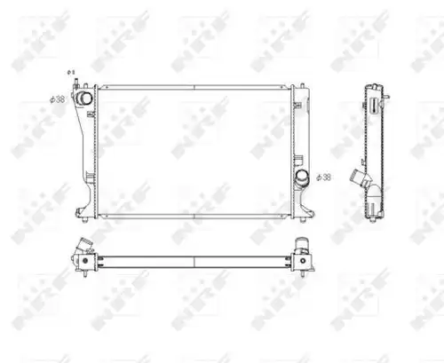 воден радиатор NRF 53768