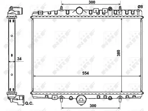 воден радиатор NRF 53787