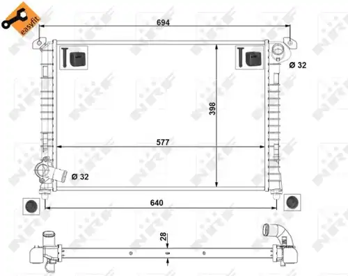 воден радиатор NRF 53807