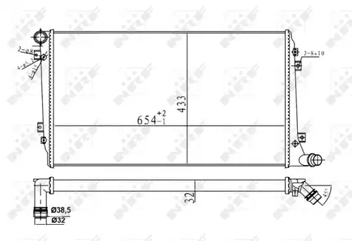 воден радиатор NRF 53814A