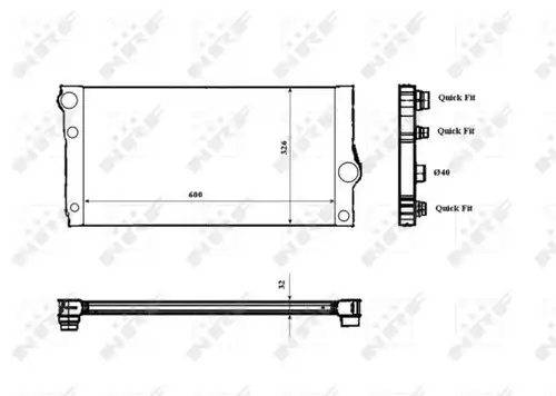 воден радиатор NRF 53817