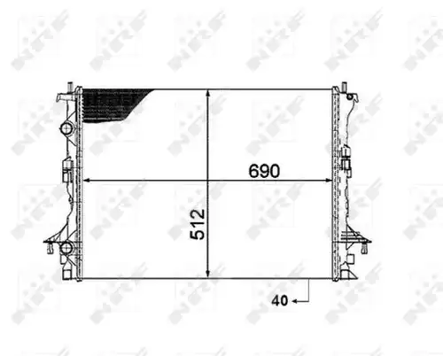 воден радиатор NRF 53820