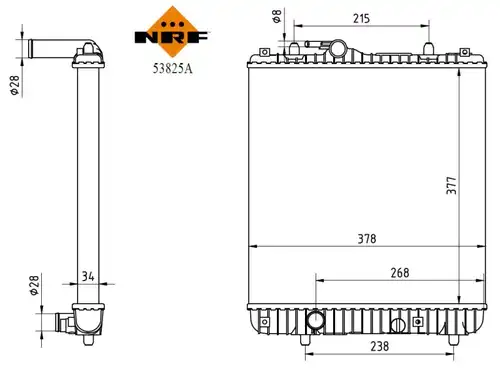 воден радиатор NRF 53825A