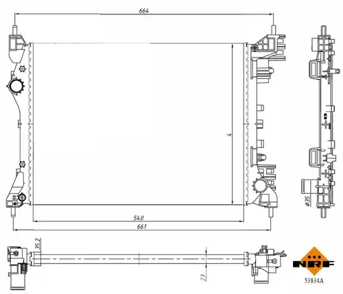 воден радиатор NRF 53834A