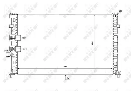 воден радиатор NRF 53842