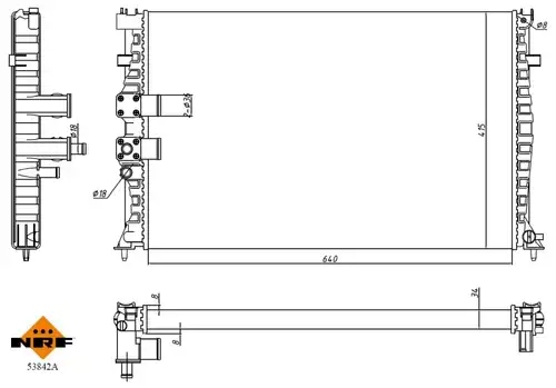 воден радиатор NRF 53842A